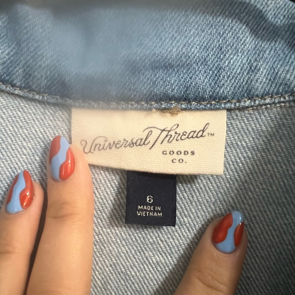 Universal Thread Denim Shirt Dress with Fitted Silhouette - Picture 6 of 6